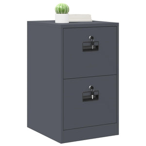 vidaXL Meuble de classement anthracite 44 x 50 x 74,5 cm en acier laminé à froid