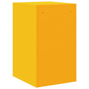 Senfgelber Aktenschrank aus Stahl