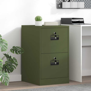 Aktenschrank Olive Grün Stahl