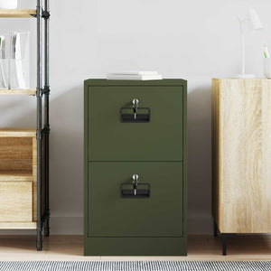 Aktenschrank Olive Grün Stahl