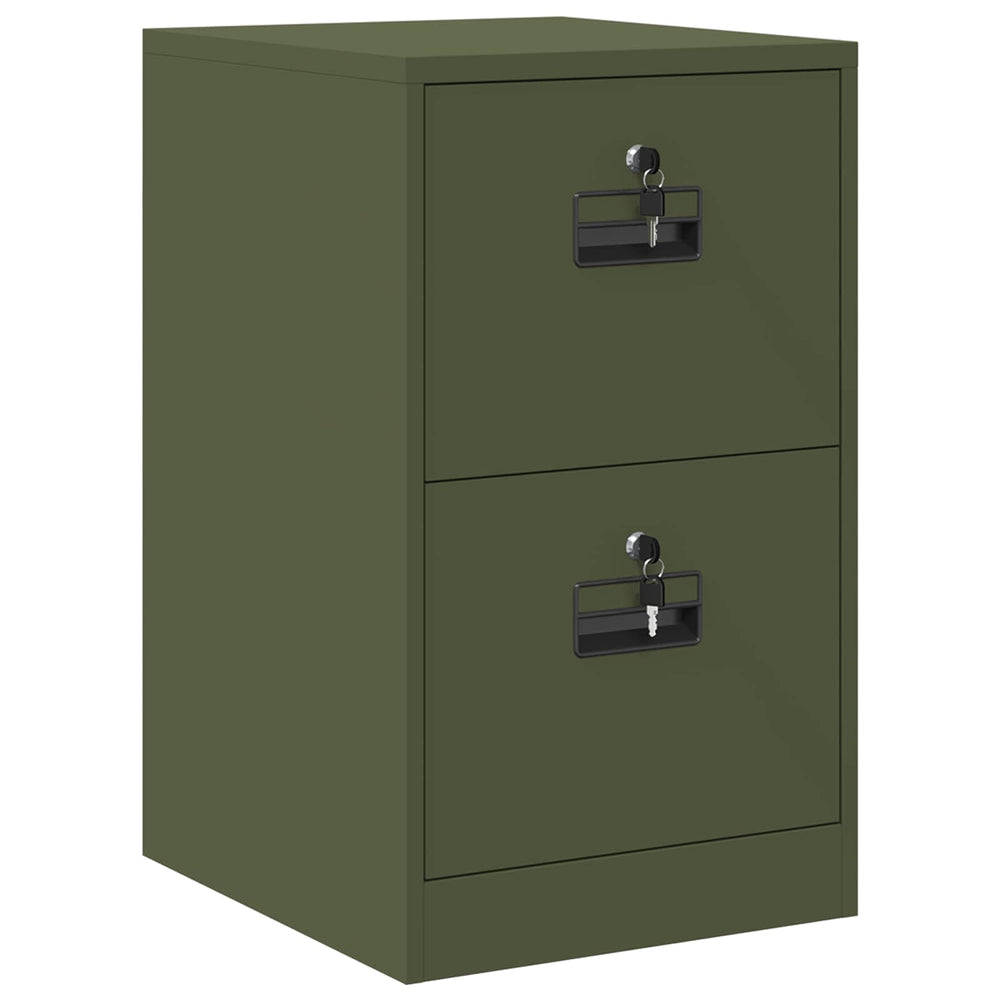 Aktenschrank Olive Grün Stahl