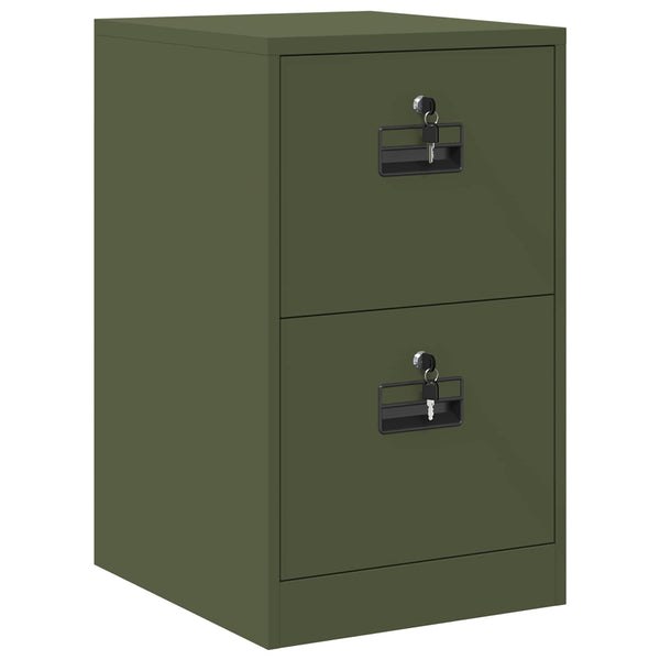 Aktenschrank Olive Grün Stahl
