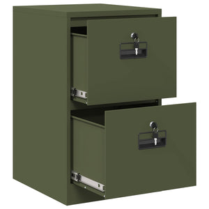 Aktenschrank Olive Grün Stahl