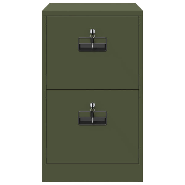 Aktenschrank Olive Grün Stahl