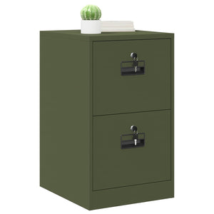 Aktenschrank Olive Grün Stahl