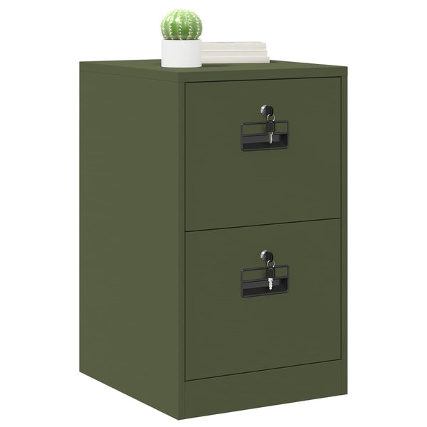Aktenschrank Olive Grün Stahl