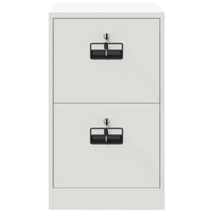 Weißer Aktenschrank aus Stahl, 44x50x74,5 cm