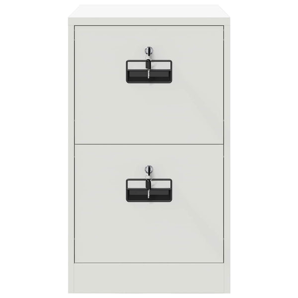 Weißer Aktenschrank aus Stahl, 44x50x74,5 cm