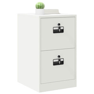 Weißer Aktenschrank aus Stahl, 44x50x74,5 cm
