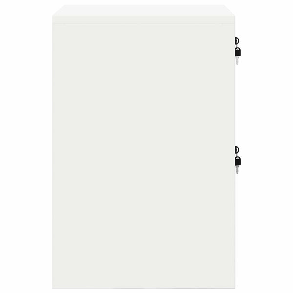 Weißer Aktenschrank aus Stahl, 44x50x74,5 cm