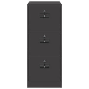 vidaXL Armoire de classement noire 44 x 50 x 106,5 cm, acier laminé à froid