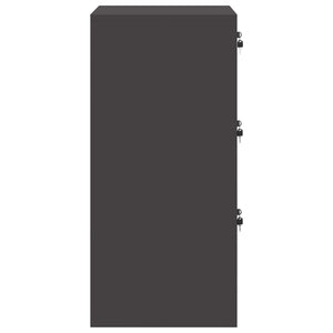 vidaXL Armoire de classement noire 44 x 50 x 106,5 cm, acier laminé à froid