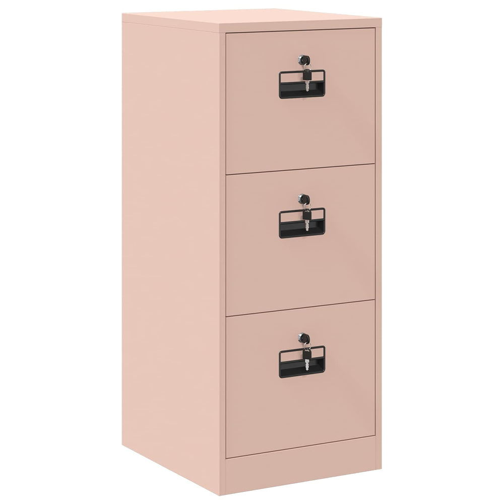 Rosa Aktenschrank aus Stahl