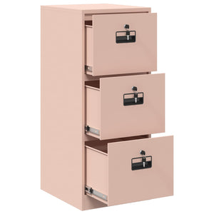 Rosa Aktenschrank aus Stahl