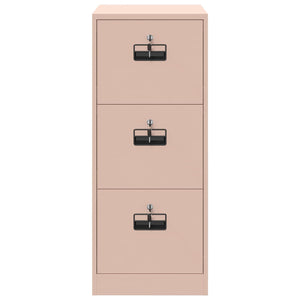Rosa Aktenschrank aus Stahl