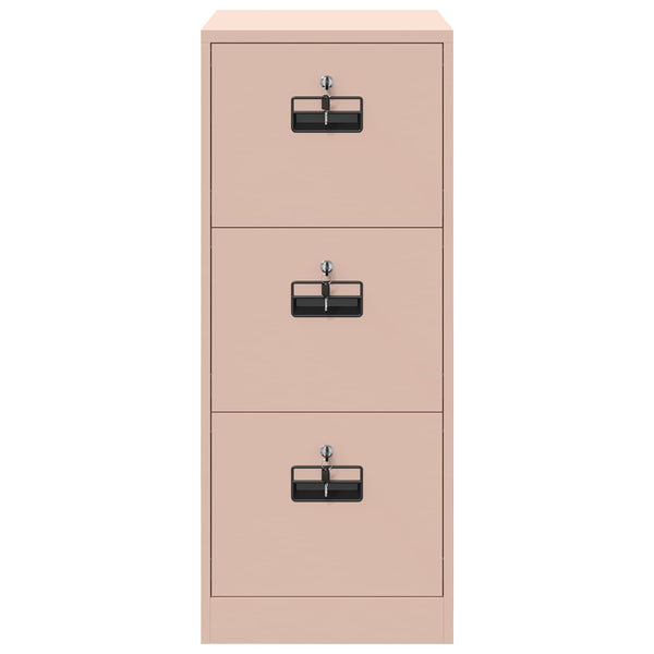 Rosa Aktenschrank aus Stahl
