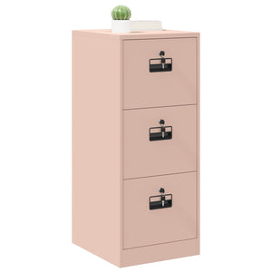 Rosa Aktenschrank aus Stahl