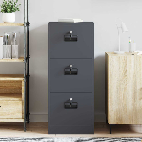 Aktenschrank Anthrazit Stahl