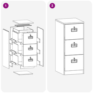 Senfgelber Aktenschrank aus Stahl