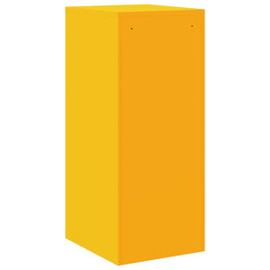 Senfgelber Aktenschrank aus Stahl