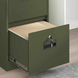 vidaXL Classeur Vert olive 44 x 50 x 106,5 cm Acier laminé à froid