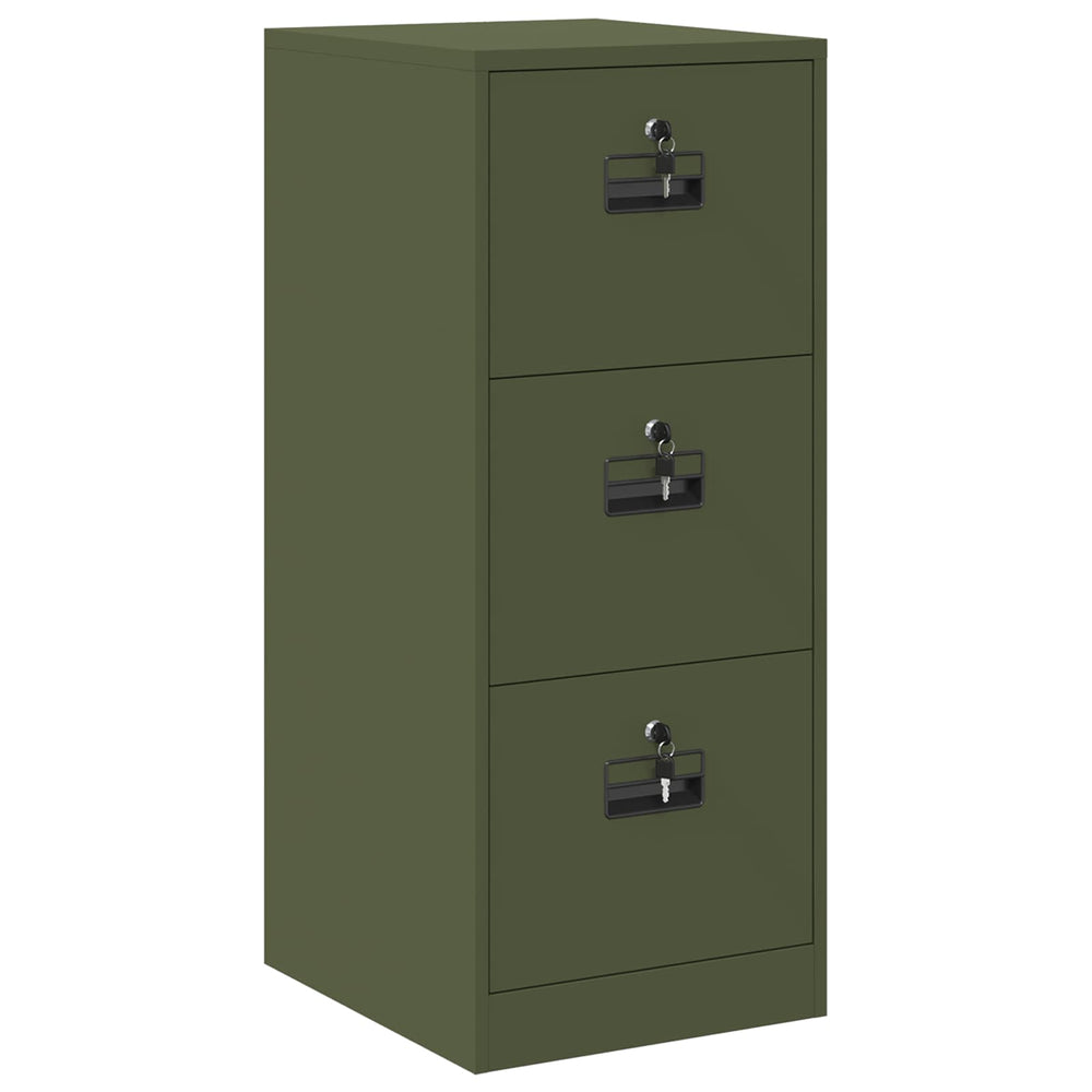 Aktenschrank Olive Grün Stahl
