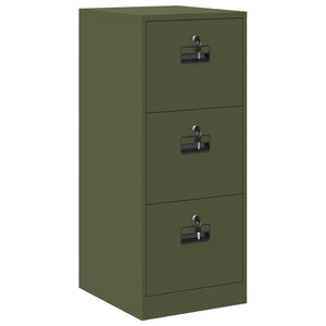 vidaXL Classeur Vert olive 44 x 50 x 106,5 cm Acier laminé à froid