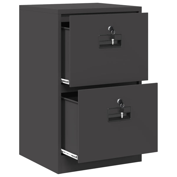 Aktenschrank Schwarz Stahl