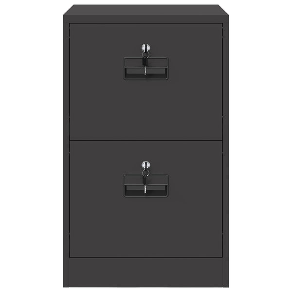 Aktenschrank Schwarz Stahl