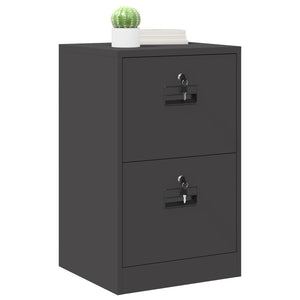Aktenschrank Schwarz Stahl
