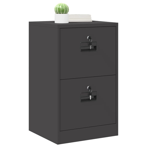 Aktenschrank Schwarz Stahl