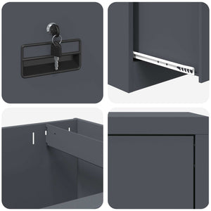 Aktenschrank Anthrazit Stahl