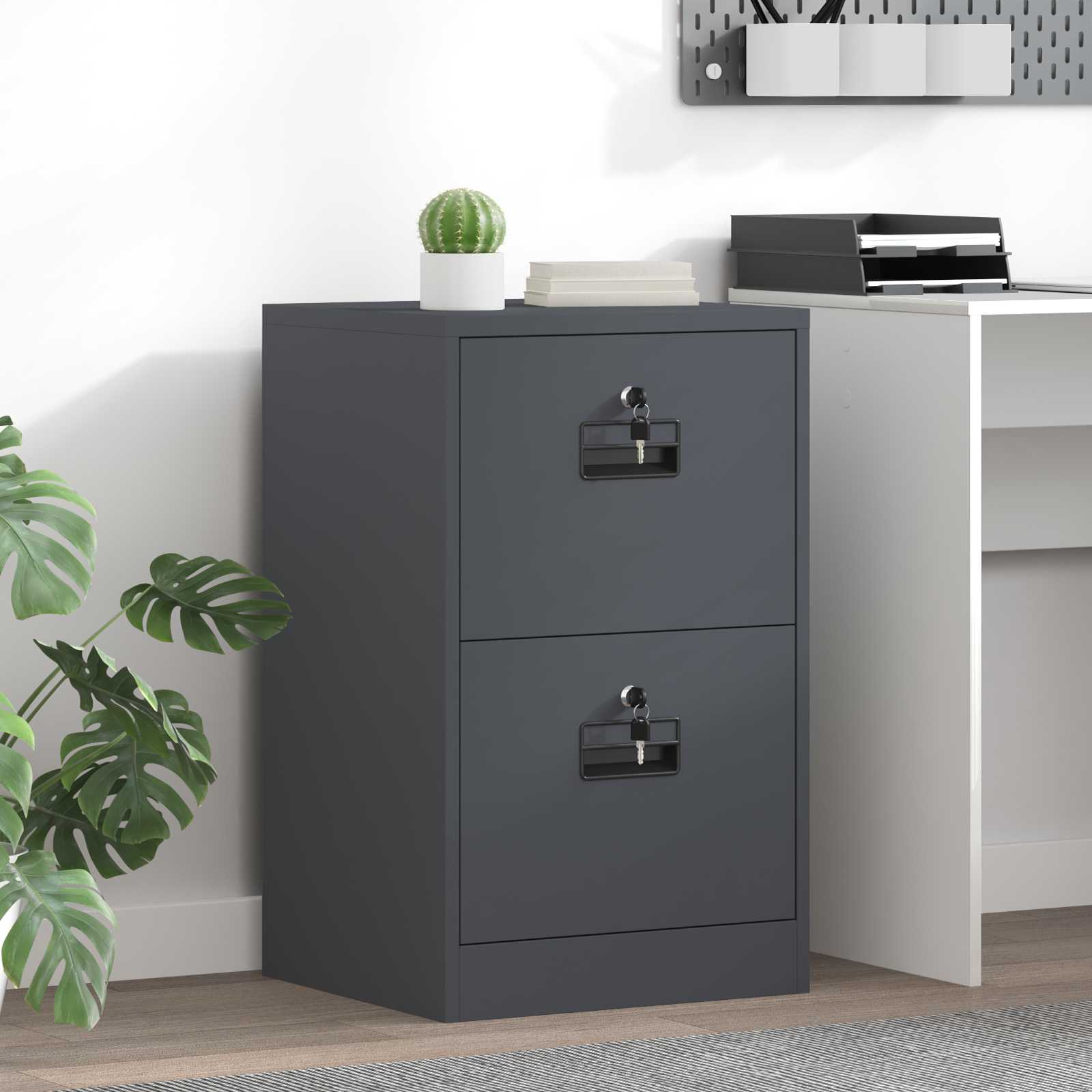 Aktenschrank Anthrazit Stahl