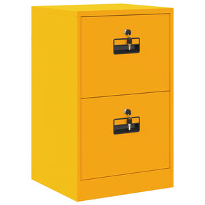 vidaXL Classeur Jaune Moutarde 45,5 x 42 x 74,5 cm Acier laminé à froid