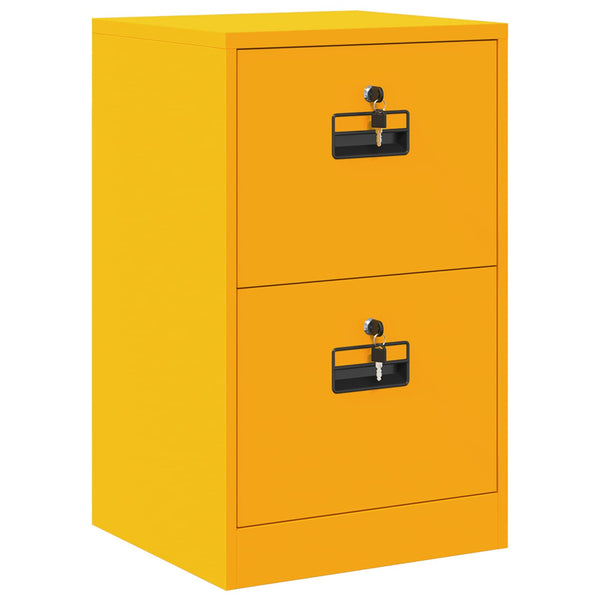 vidaXL Classeur Jaune Moutarde 45,5 x 42 x 74,5 cm Acier laminé à froid