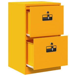 vidaXL Classeur Jaune Moutarde 45,5 x 42 x 74,5 cm Acier laminé à froid