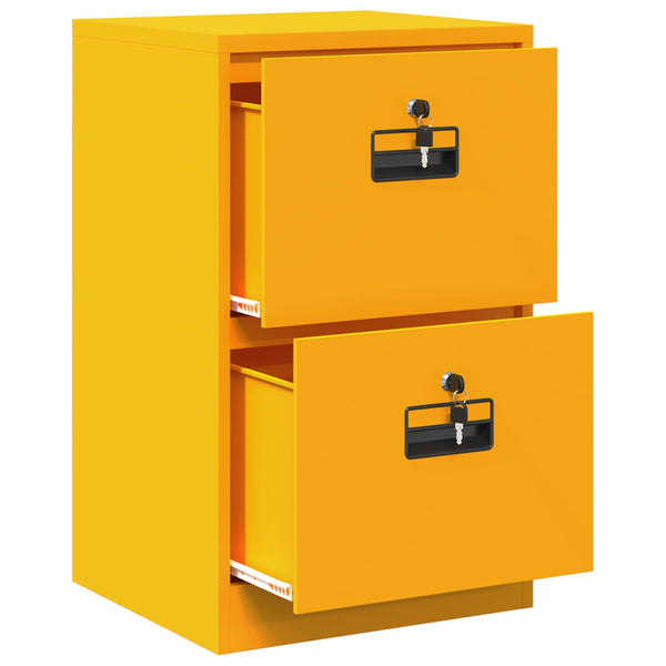 vidaXL Classeur Jaune Moutarde 45,5 x 42 x 74,5 cm Acier laminé à froid