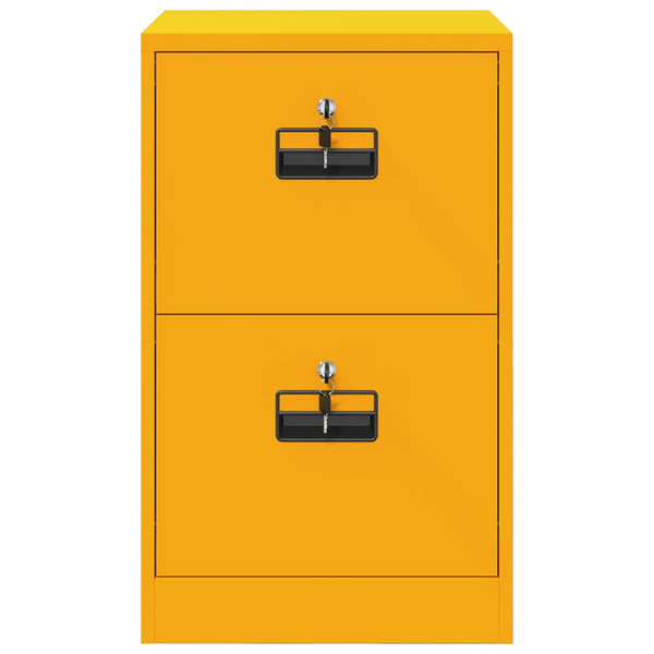vidaXL Classeur Jaune Moutarde 45,5 x 42 x 74,5 cm Acier laminé à froid