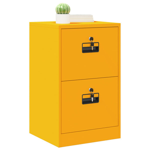 vidaXL Classeur Jaune Moutarde 45,5 x 42 x 74,5 cm Acier laminé à froid