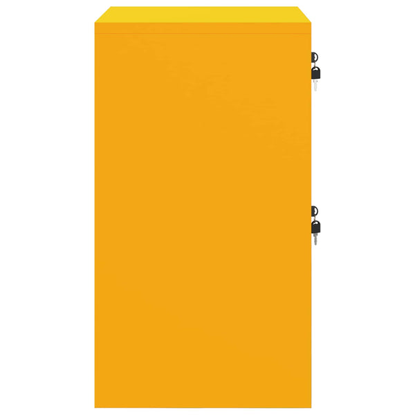 vidaXL Classeur Jaune Moutarde 45,5 x 42 x 74,5 cm Acier laminé à froid