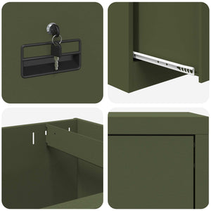 Aktenschrank Olive Grün Stahl
