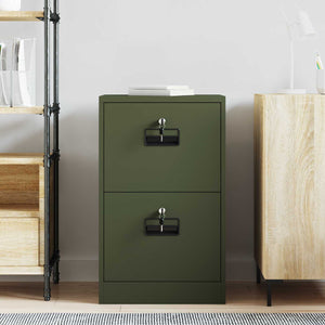 Aktenschrank Olive Grün Stahl
