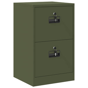 Aktenschrank Olive Grün Stahl