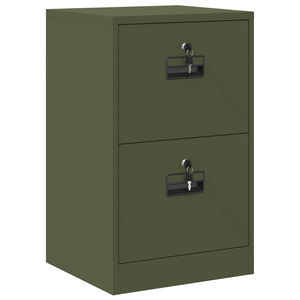 Aktenschrank Olive Grün Stahl