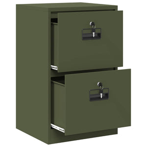 Aktenschrank Olive Grün Stahl