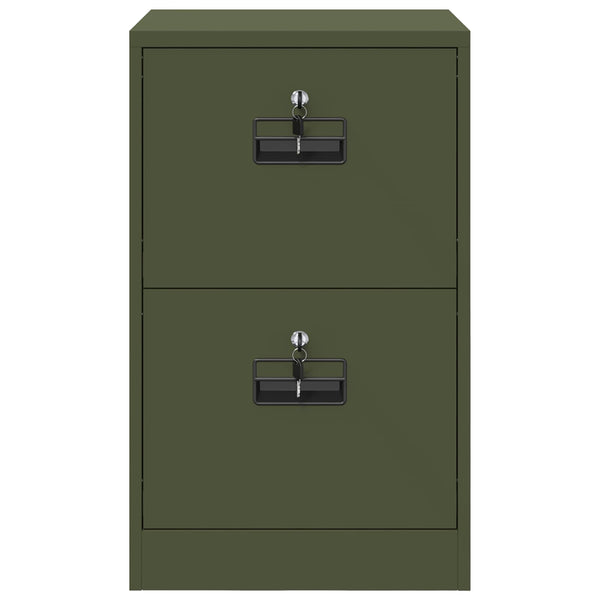 Aktenschrank Olive Grün Stahl