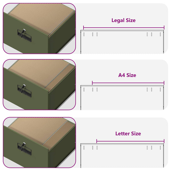 Aktenschrank Olive Grün Stahl