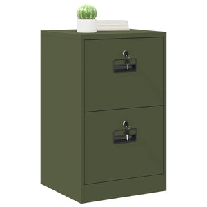 Aktenschrank Olive Grün Stahl