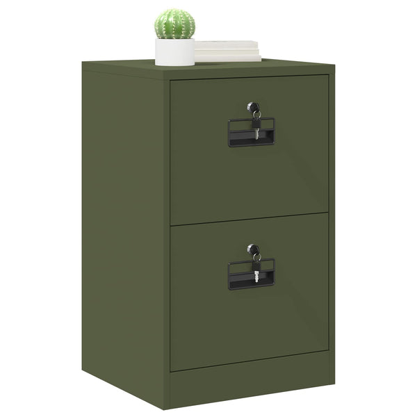 Aktenschrank Olive Grün Stahl