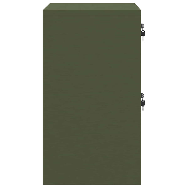 Aktenschrank Olive Grün Stahl